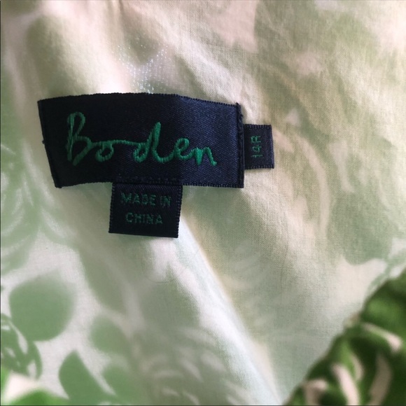 Boden Nancy dress green rose print size US 14R UK 10 - Picture 10 of 11